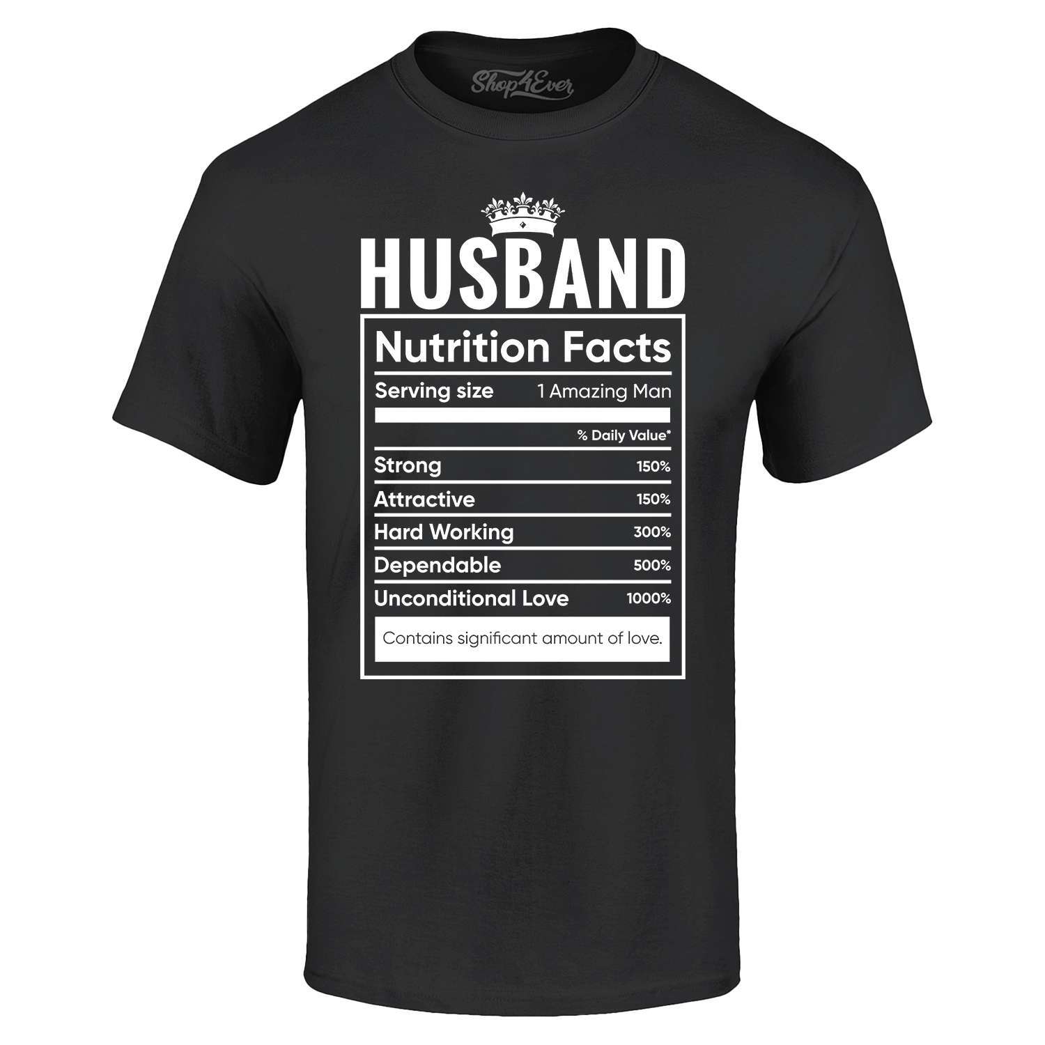 Nutrition & Fitness Class - Husband Nutrition Facts T-shirt Funny Gift