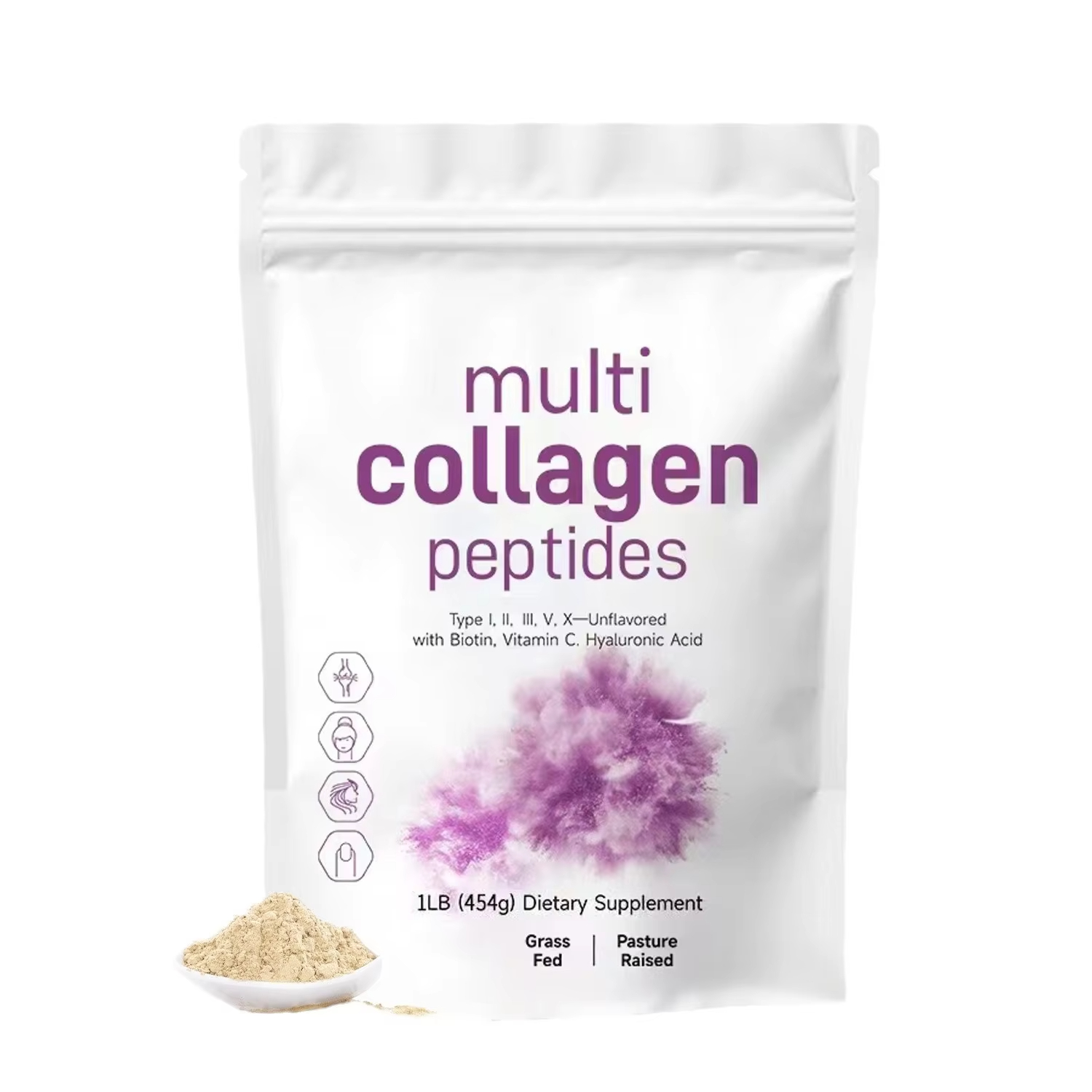 Whey Protein Isolate - 454G Multi Collagen Peptides Powder -