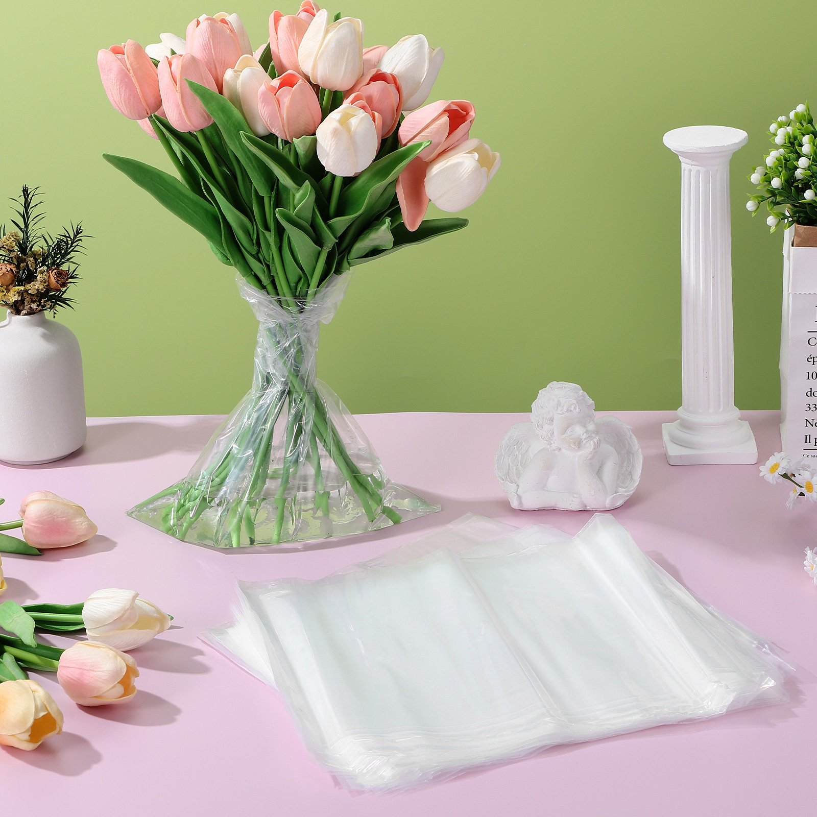 50pcs Flower Bags Plastic Fres - Nutrition & Fitness Class review and price