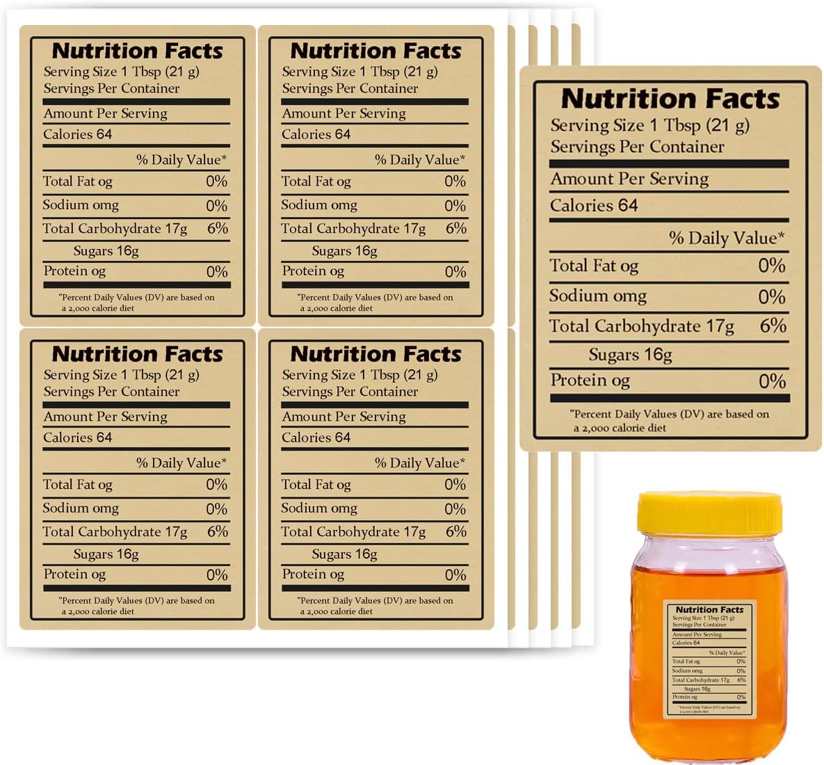 600pcs Self-Adhesive Kraft Nut - Nutrition & Fitness Class review and price