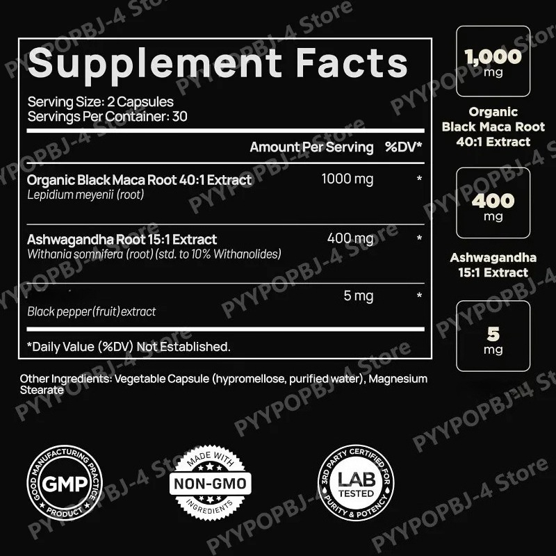 Black Maca Root Extract with A - Ashwagandha Extract Root review and price