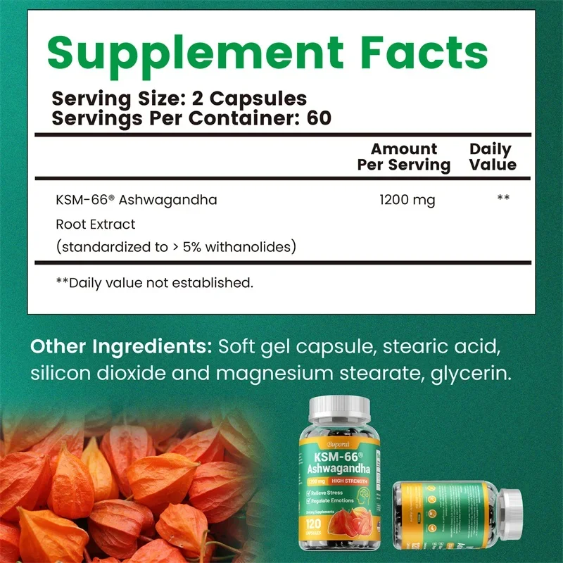 KSM-66 Ashwagandha 1200 Mg Veg - Ashwagandha Extract Root review and price